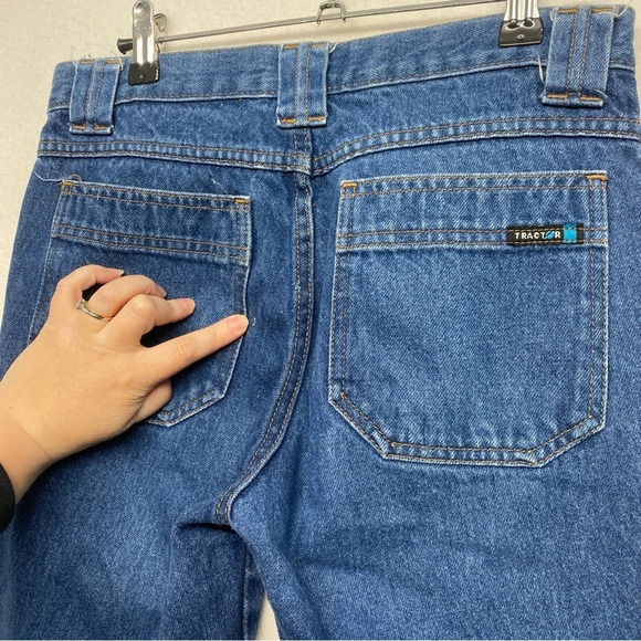 VTG Y2K Flare Cargo Low Rise Jeans Tractor Small Wide Leg 2/4 - Picture 4 of 8